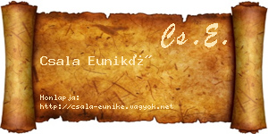 Csala Euniké névjegykártya